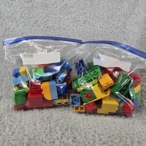 LEGO Duplo Bulk 2 Pound Lot 2 Bags Large Building Blocks Bricks Mixed Preschool